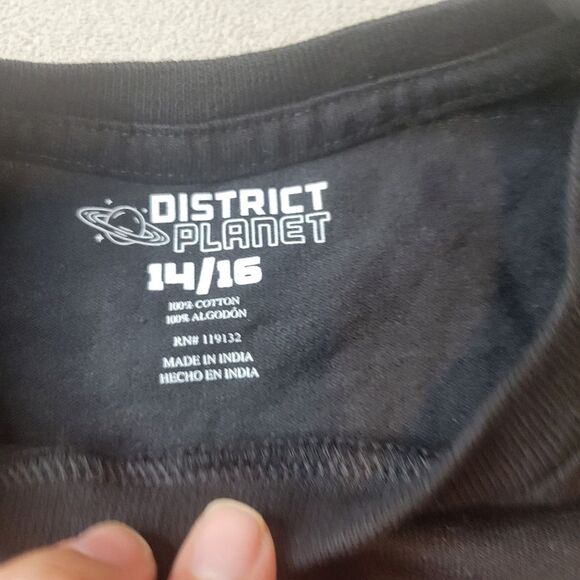 District Planet Black Tokyo Tiger Boy T-shirt Size 14-15 - Picture 2 of 6